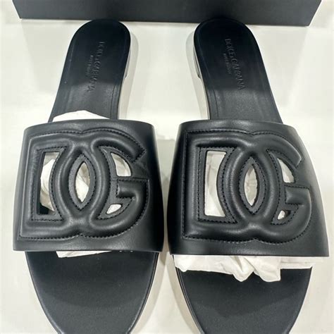 millennials dolce gabbana|Calfskin slides with DG Millennials logo .